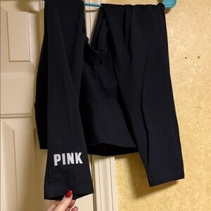 PINK Victoria's Secret Cozy Black Leggings